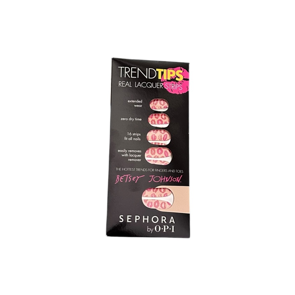 Betsey Johnson x Sephora by OPI Trend Tips Nail Strips Wraps Pink & Red Lips NWT